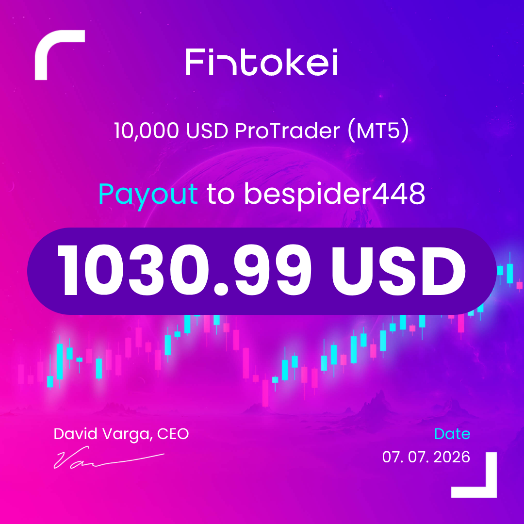 Fintokei payout certificate #8